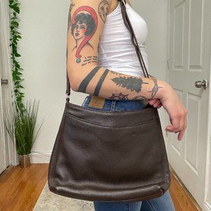 Coach Crossbody Leather Purse Bag Adjustable Strap One Size Brown